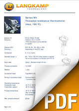 Series WV - Threaded Resistance Thermometers