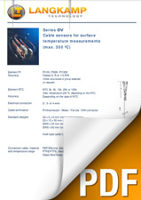 Series OV - Cable sensors for surface temperature measurements